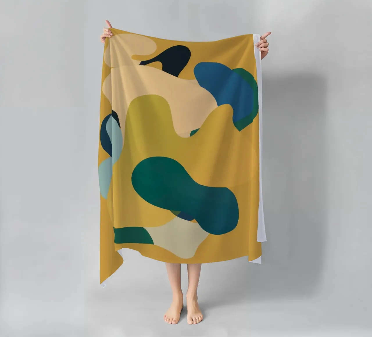 Mellow Liquid Forms beach towel by Ink Pulse