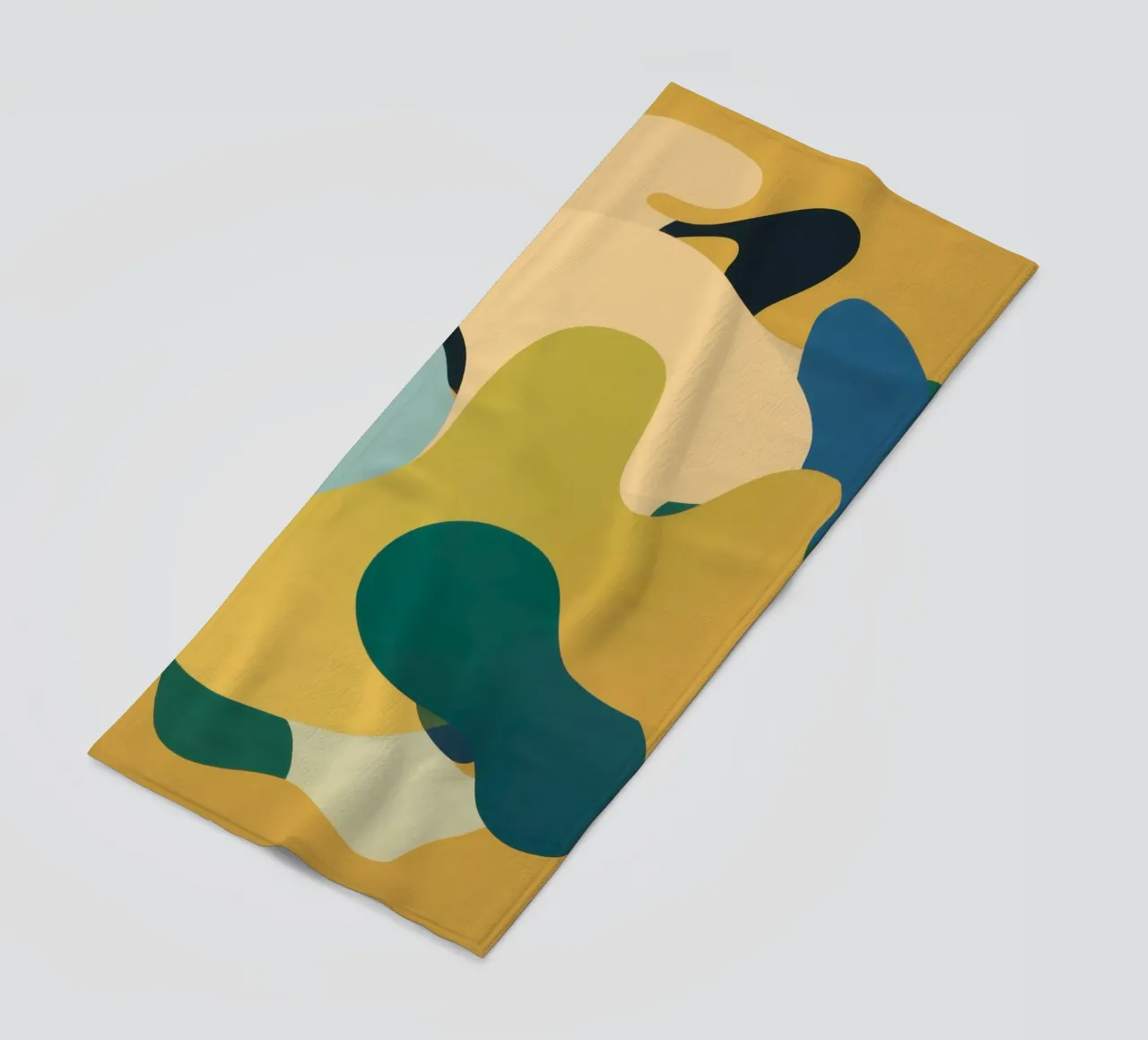 Mellow Liquid Forms beach towel by Ink Pulse