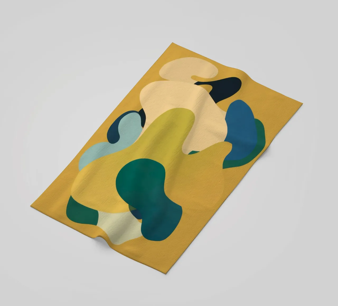 Mellow Liquid Forms beach towel by Ink Pulse