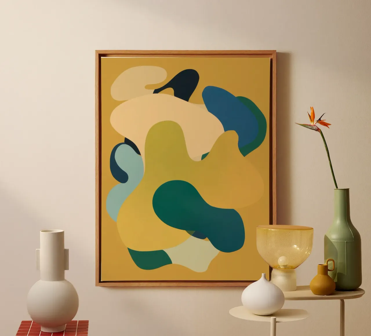 Mellow Vloeibare Vormen canvas van Ink Pulse
