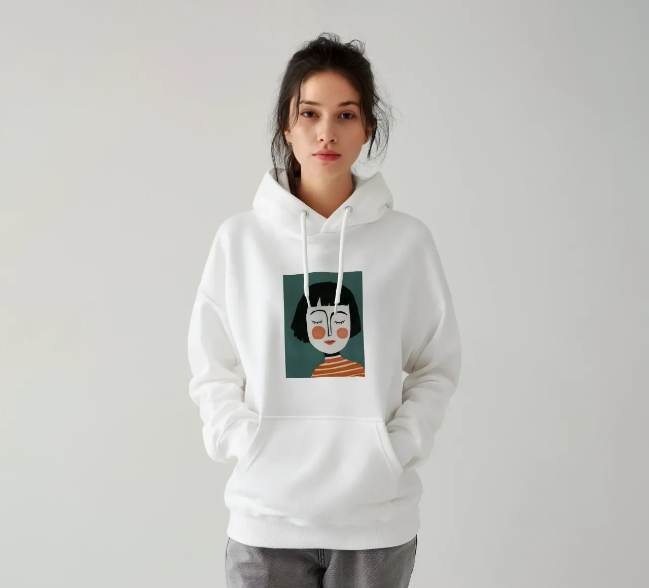 Anima serena a righe felpa con cappuccio da Prism Ritual