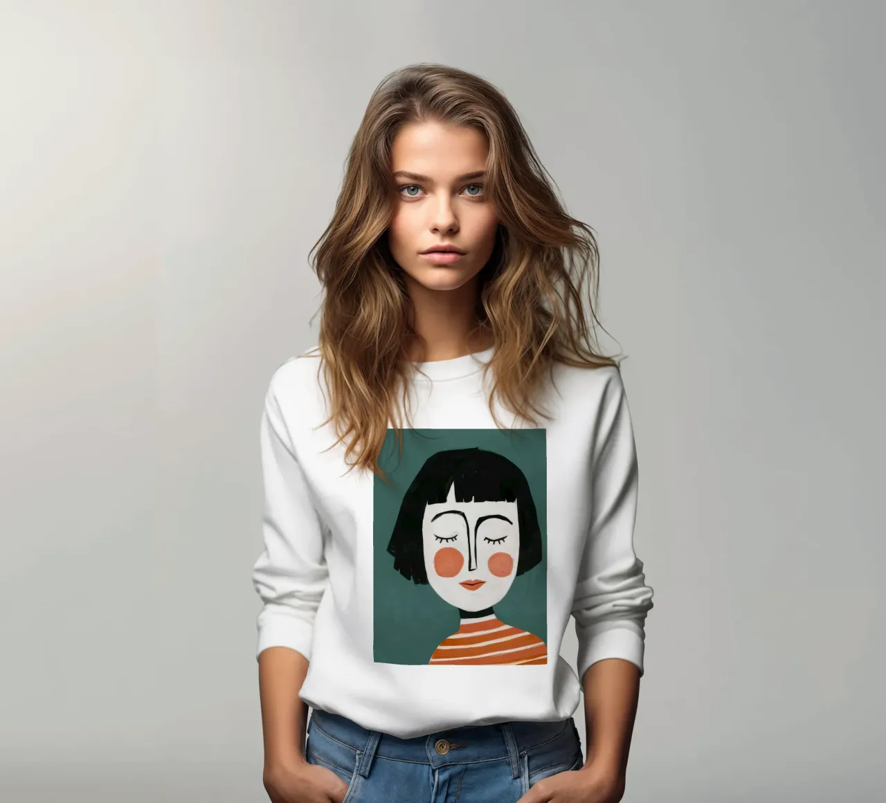 Anima serena a righe felpa da Prism Ritual