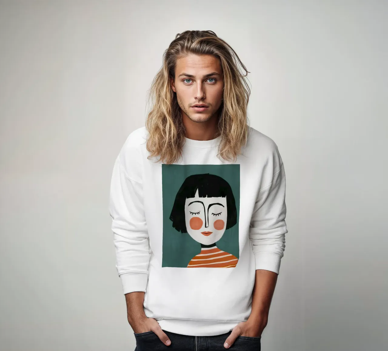 Anima serena a righe felpa da Prism Ritual