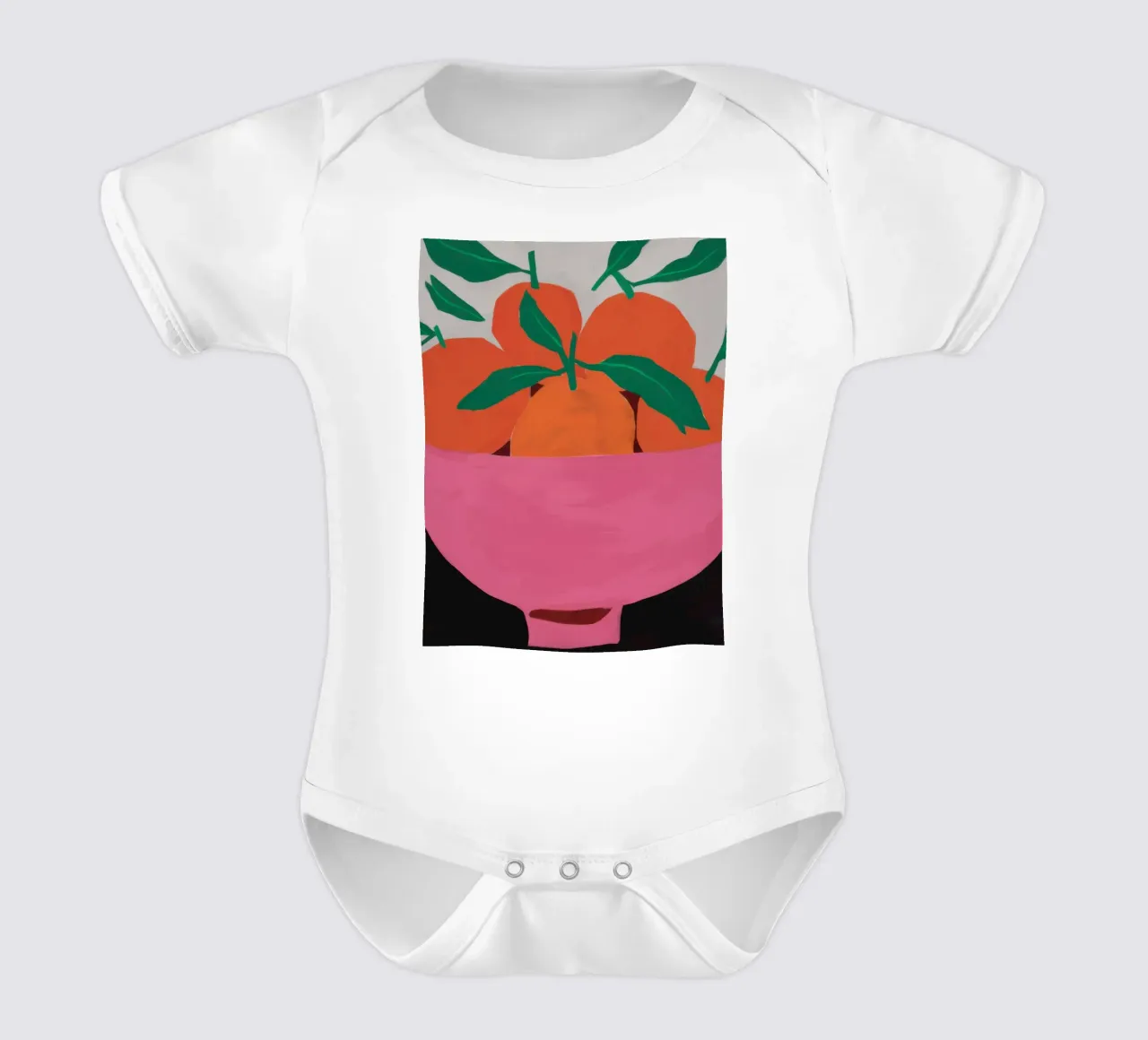 Agrumi rosati body neonato maniche corte da Giant Foxs