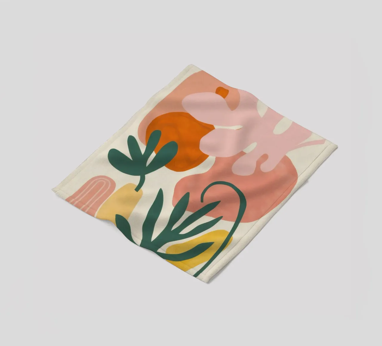 Speelse abstracte tuin fleecedeken van Flock Reverie