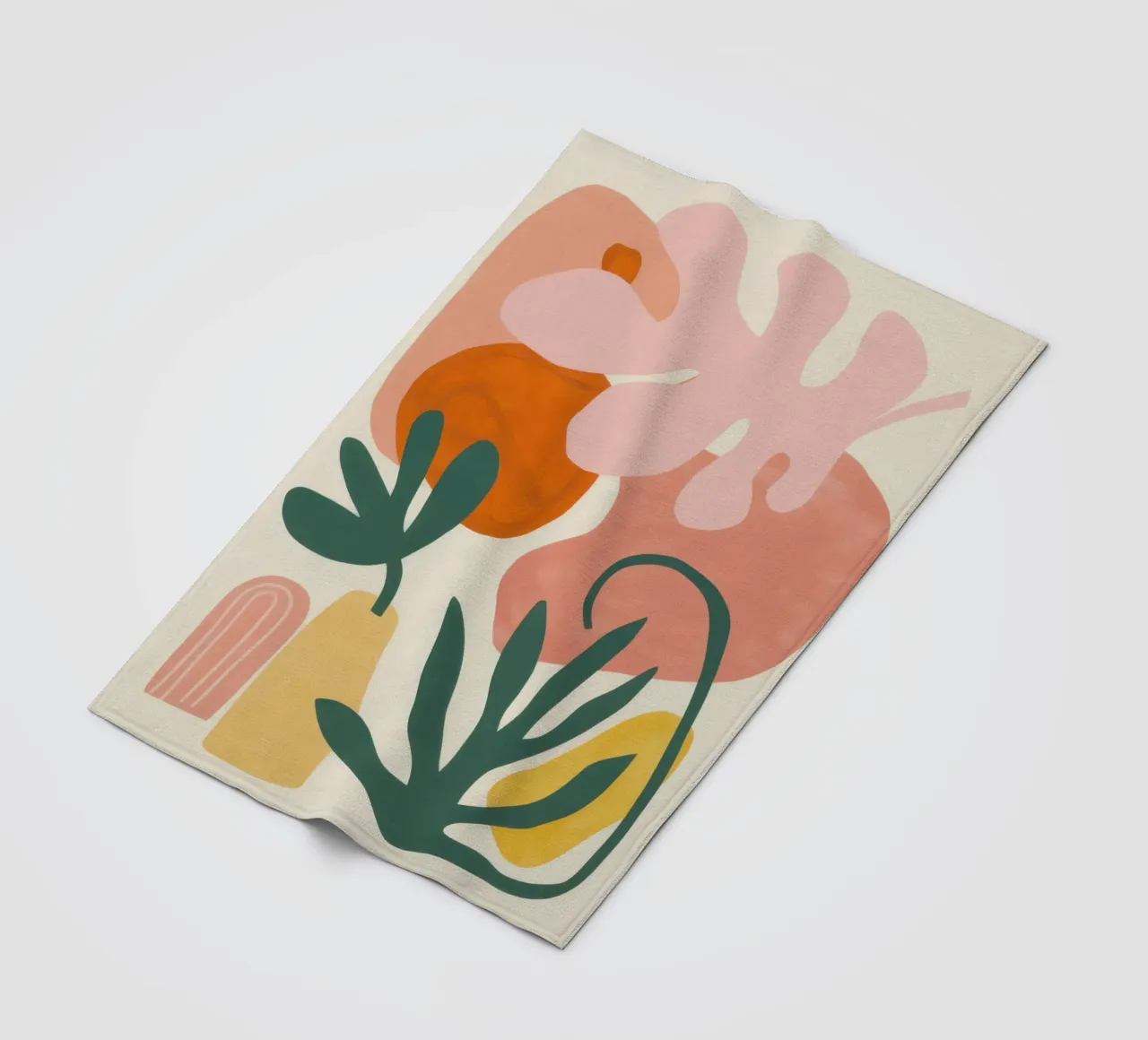 Speelse abstracte tuin fleecedeken van Flock Reverie