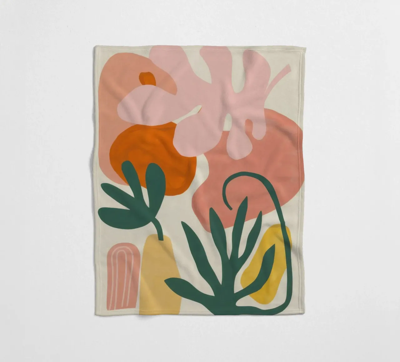 Speelse abstracte tuin fleecedeken van Flock Reverie