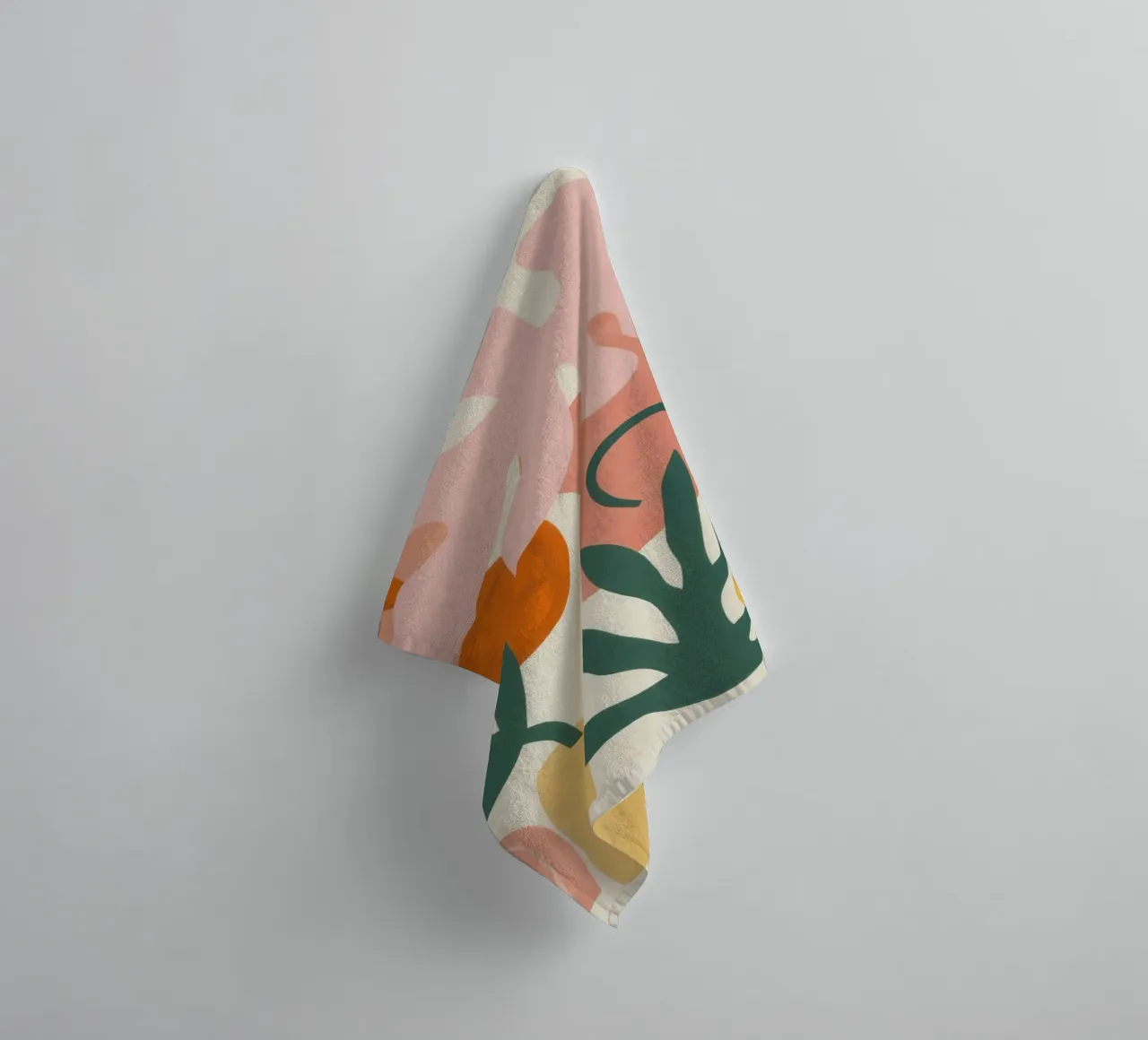 Speelse abstracte tuin badhanddoek van Flock Reverie