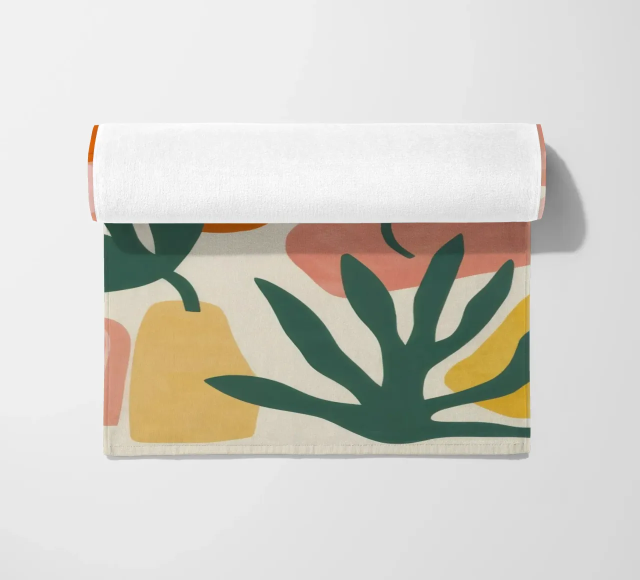Speelse abstracte tuin strandhanddoek van Flock Reverie