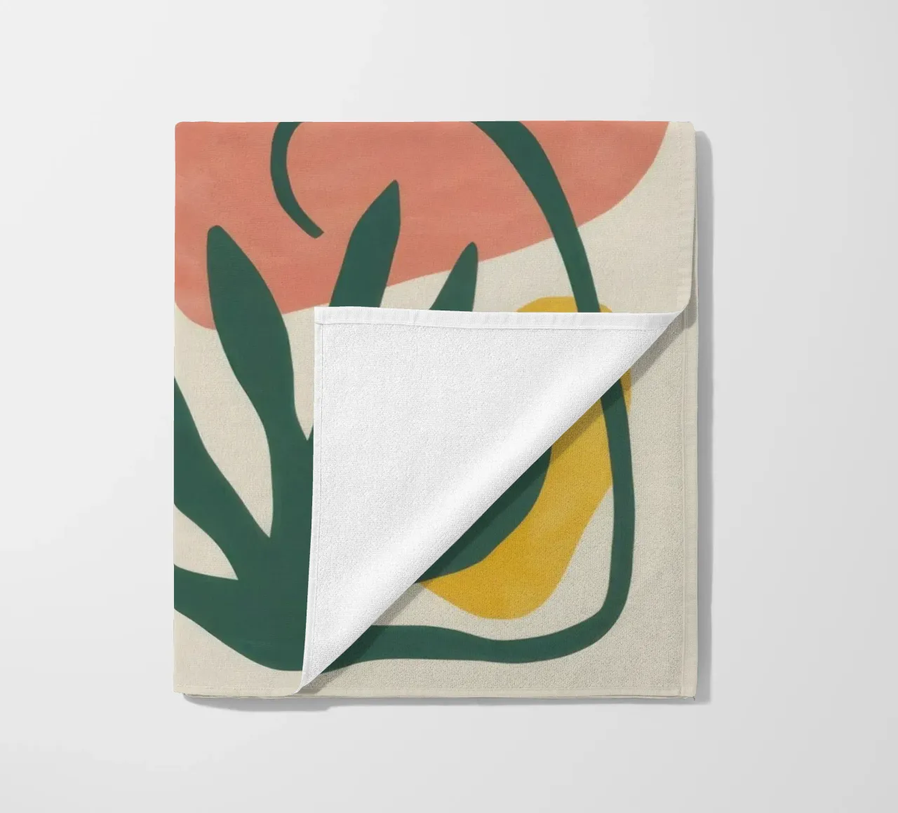 Speelse abstracte tuin strandhanddoek van Flock Reverie