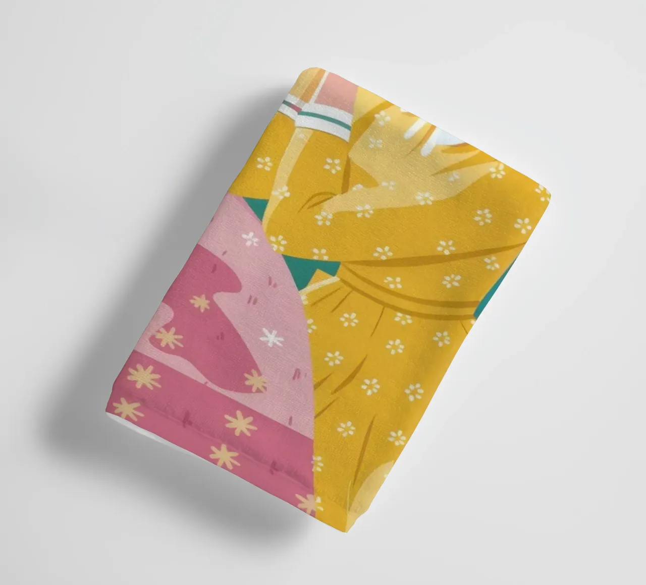 Roses sur table jaune serviette de bain de Ink Pulse