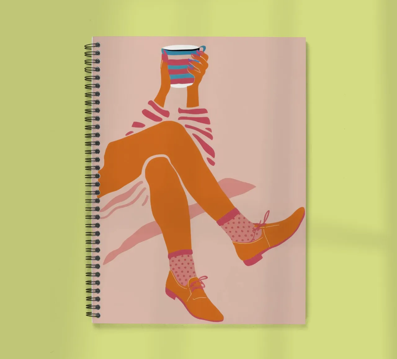 Striped Sock Leisure spiral notebook by Prism Ritual