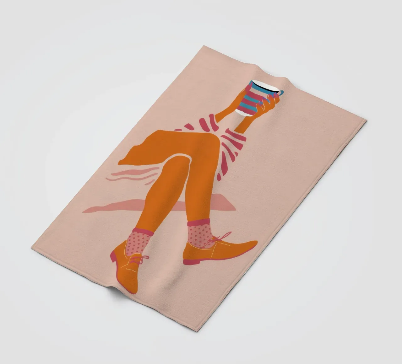 Calzino a righe per il tempo libero coperta in pile da Prism Ritual