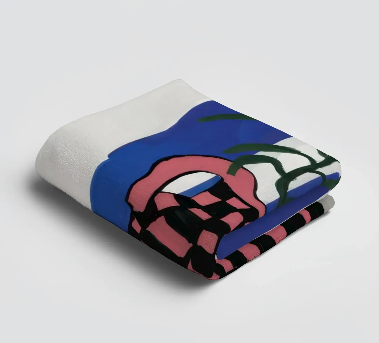 Tulips in Checkers towel by Ink Pulse