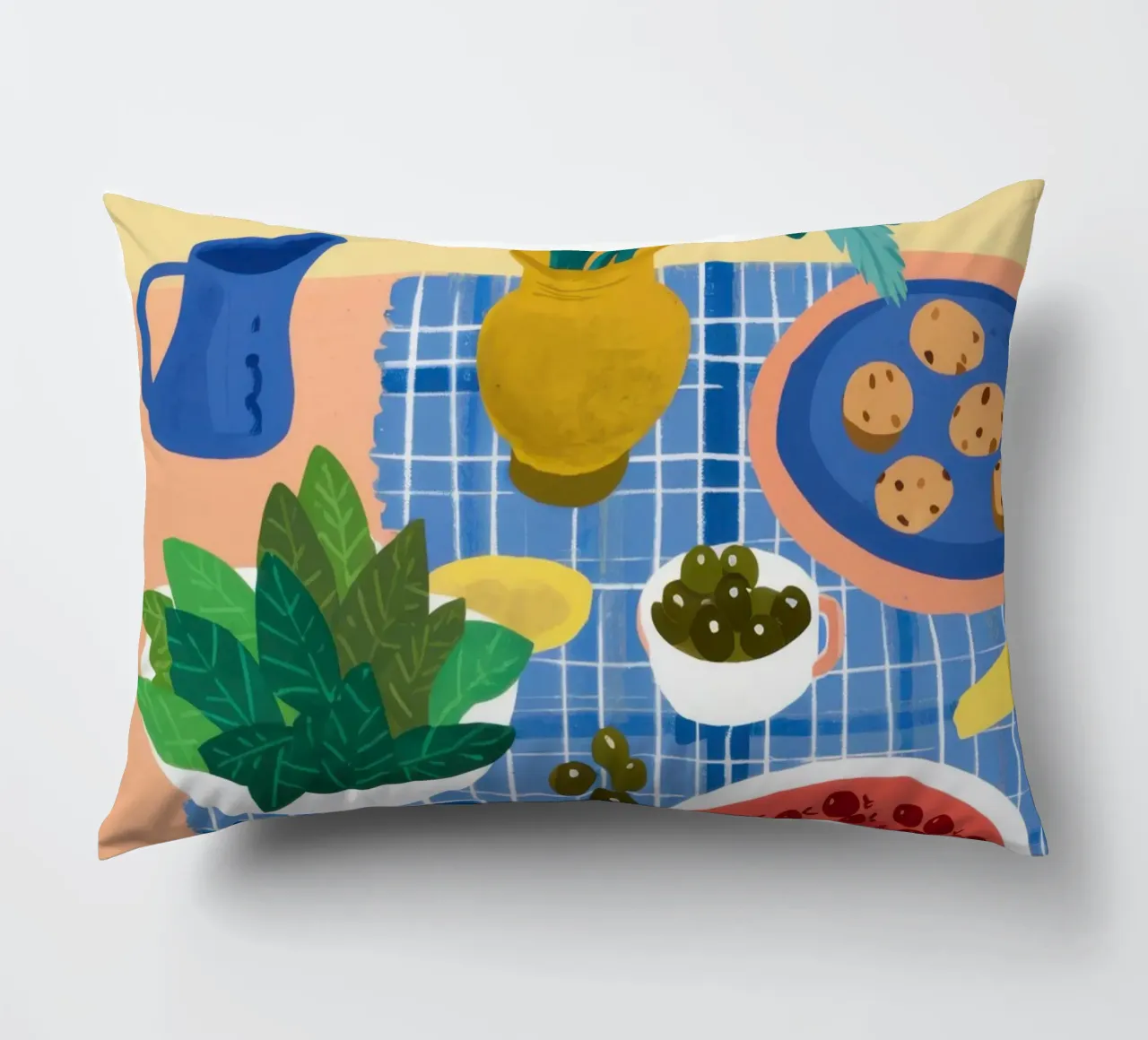 Eclectic Table of Joy decorative cushion by Flock Reverie