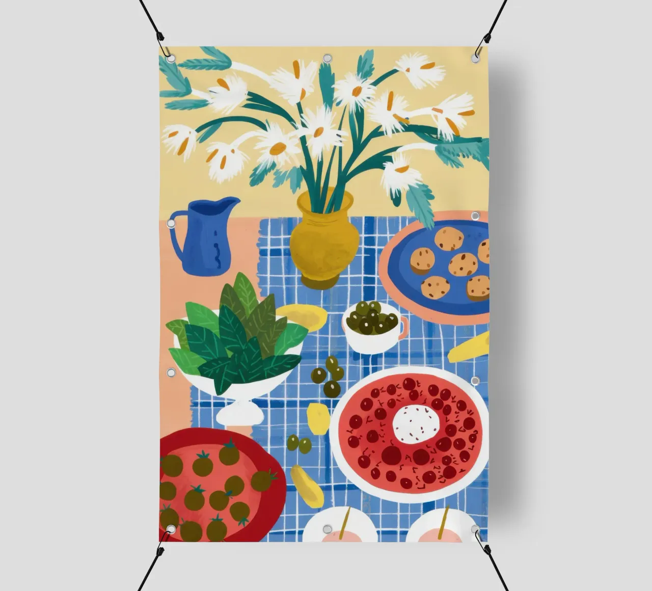 Eclectic Table of Joy pvc cover by Flock Reverie