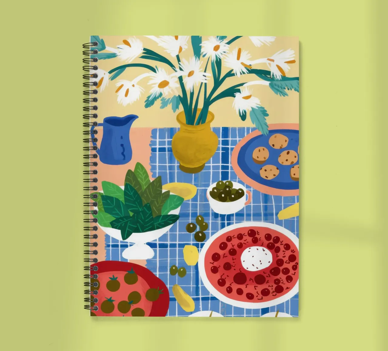 Eclectic Table of Joy spiral notebook by Flock Reverie