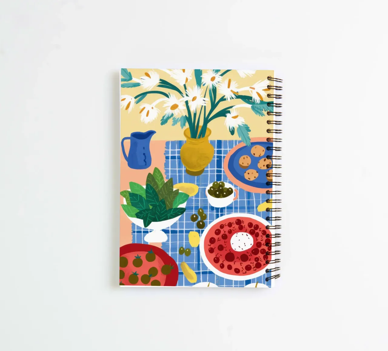 Eclectic Table of Joy spiral notebook by Flock Reverie