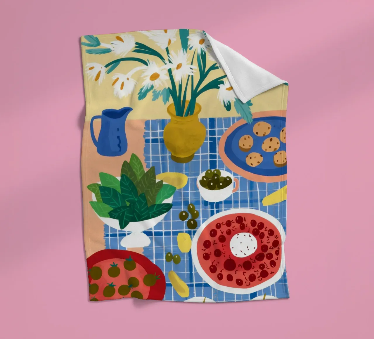 Eclectic Table of Joy fleece blanket by Flock Reverie