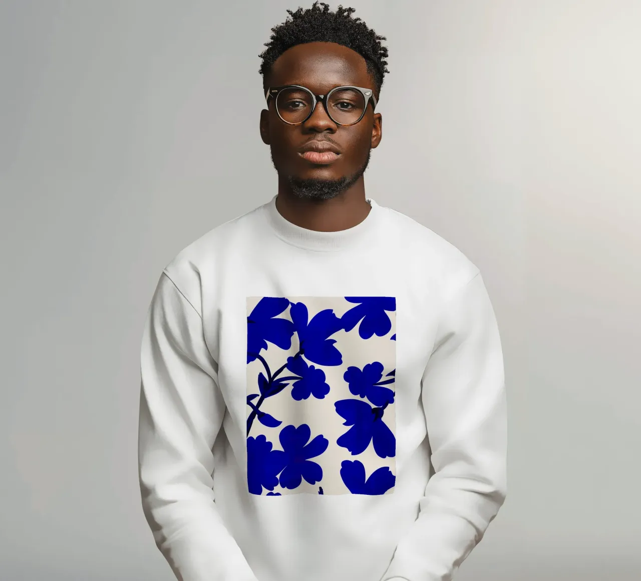 Fiori blu felpa da ThingDesign