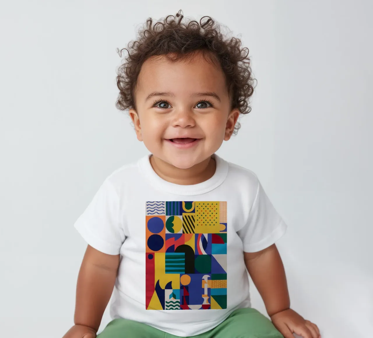 Joyeuse géométrie t-shirt pour bébé de Ink Pulse