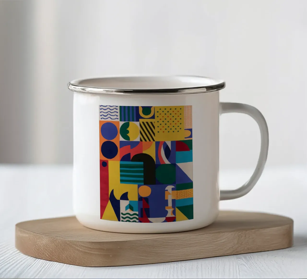 Giocare con la geometria tazza in smalto da Ink Pulse