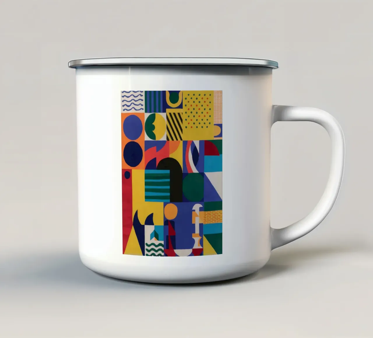 Giocare con la geometria tazza in smalto da Ink Pulse