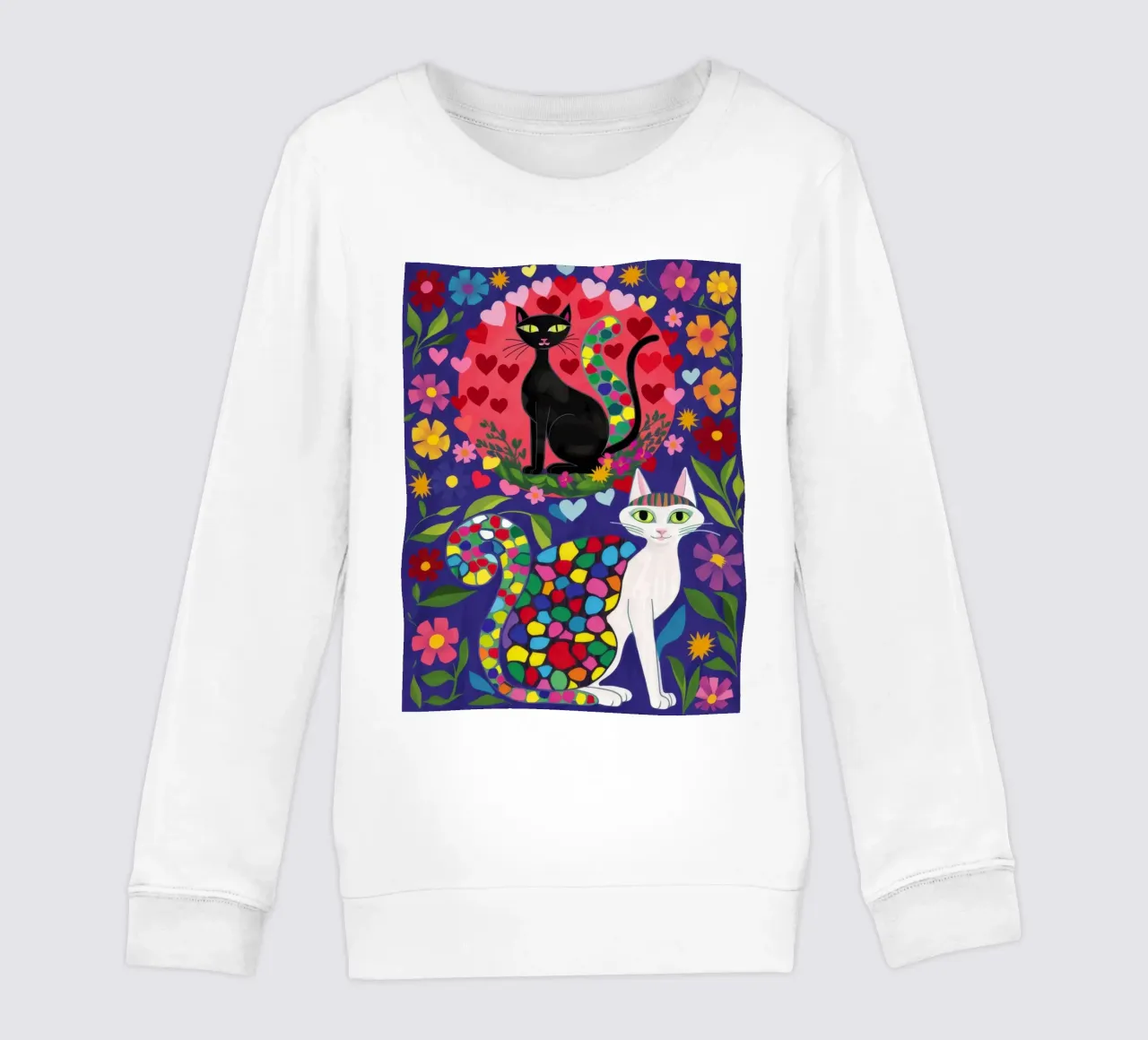 Giardino dei gatti Yin Yang felpa bambino da Flock Reverie