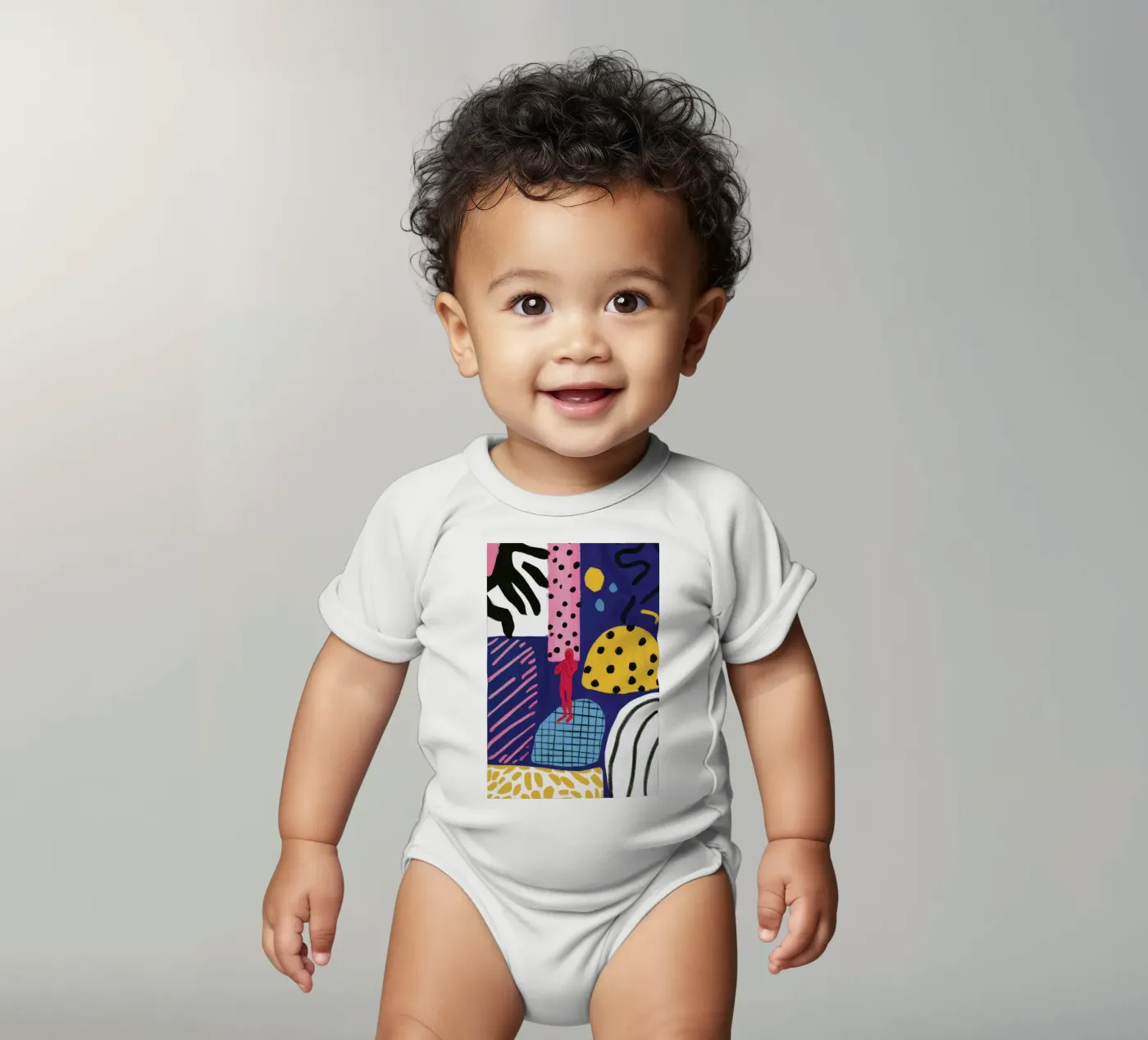 Boho Patchwork Play Kurzarm Babybody von Prism Ritual