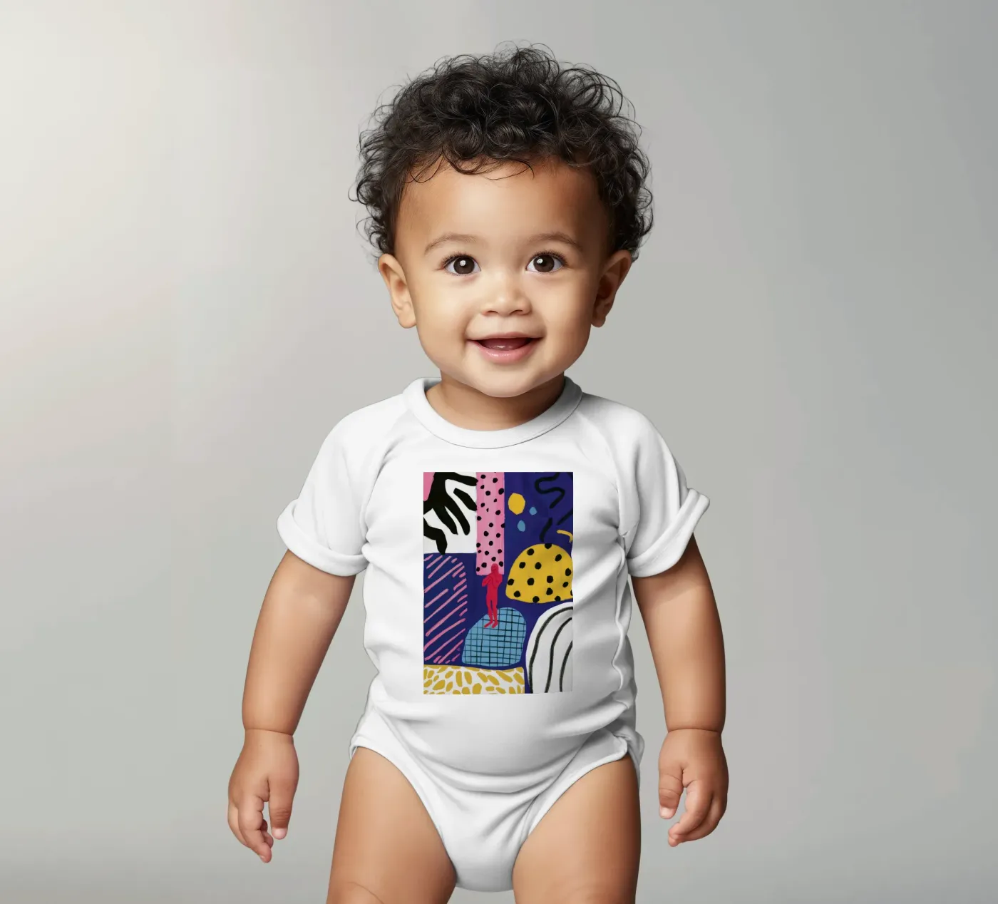 Boho Patchwork Play Kurzarm Babybody von Prism Ritual