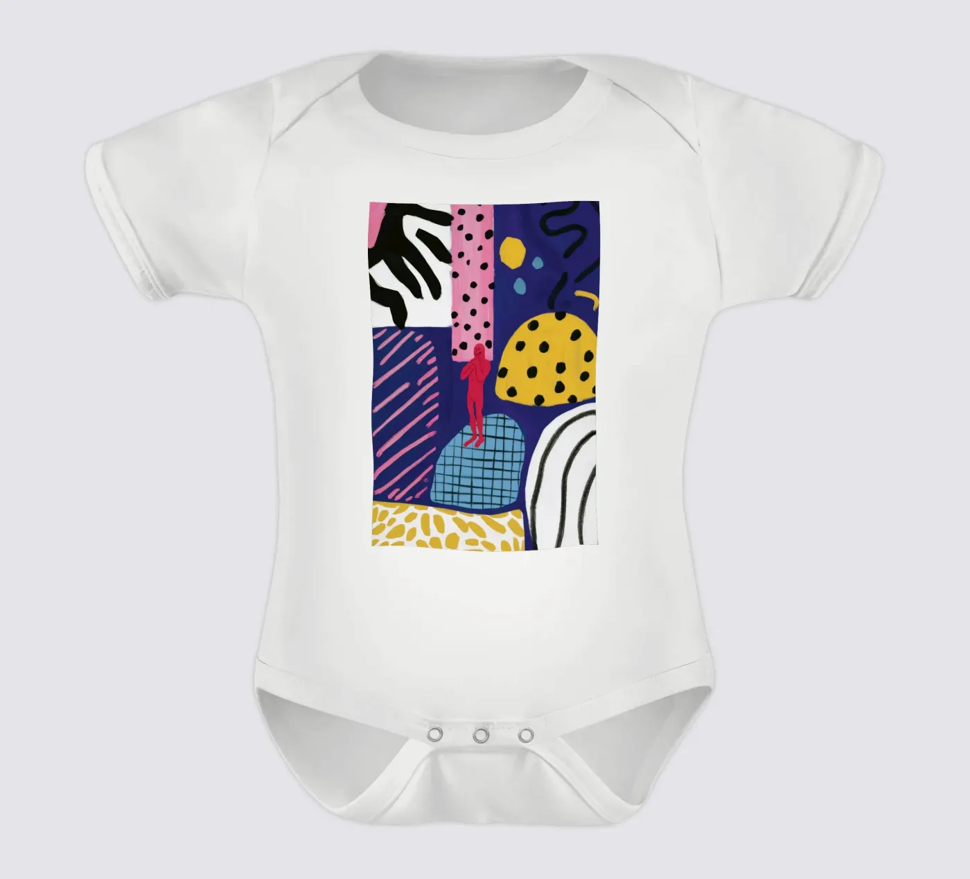 Boho Patchwork Play Kurzarm Babybody von Prism Ritual