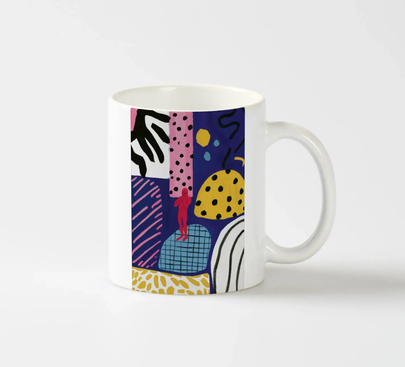 Boho Patchwork Play ceramic mug by Prism Ritual