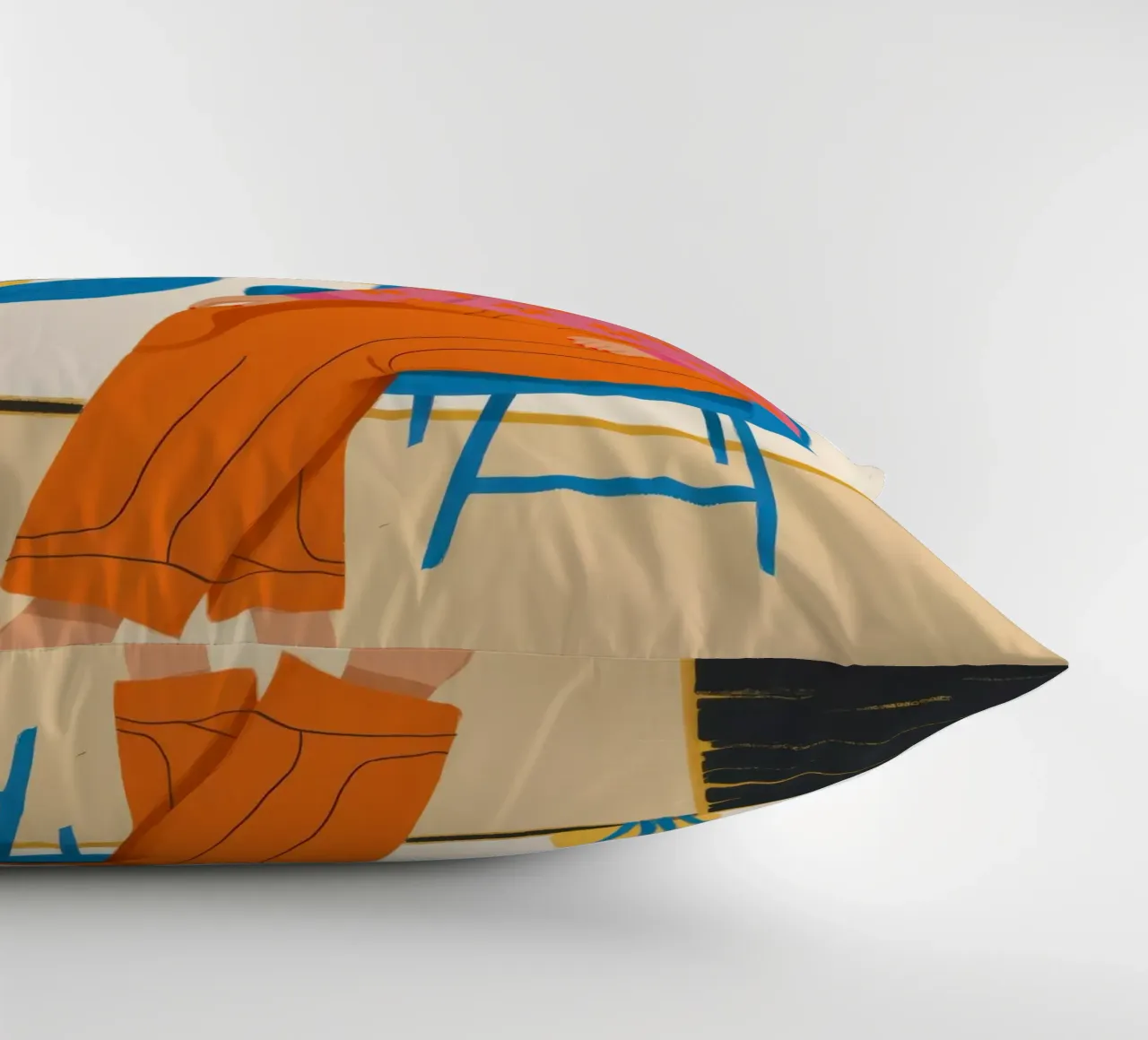 Musa sulla sedia arancione cuscino da Ink Pulse