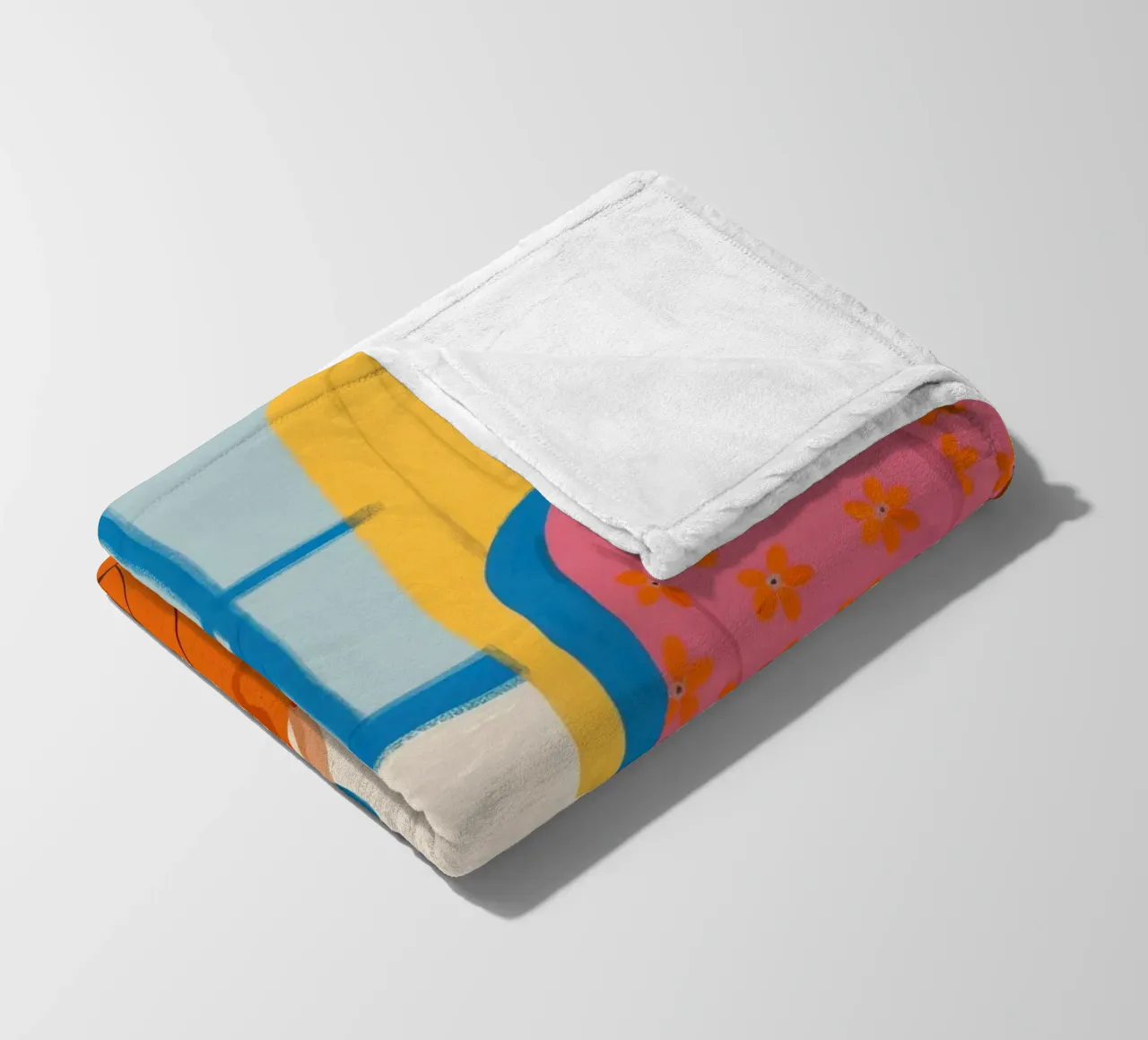 Muse in the Orange Chair fleece blanket by Ink Pulse