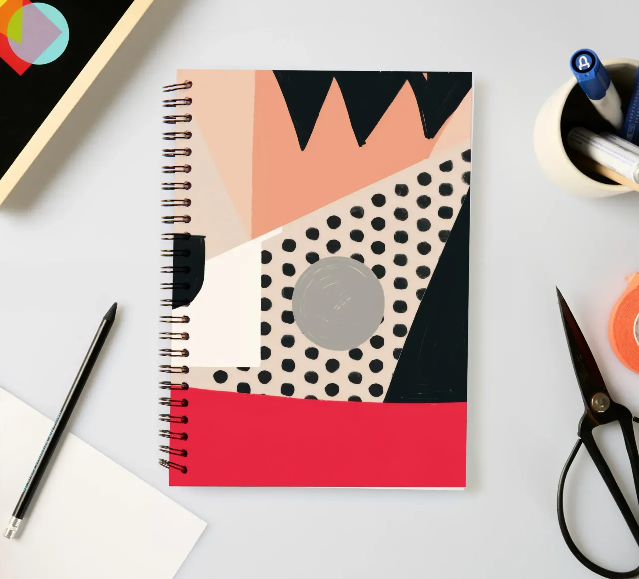Scontro grafico astratto diario ad anelli da Flock Reverie