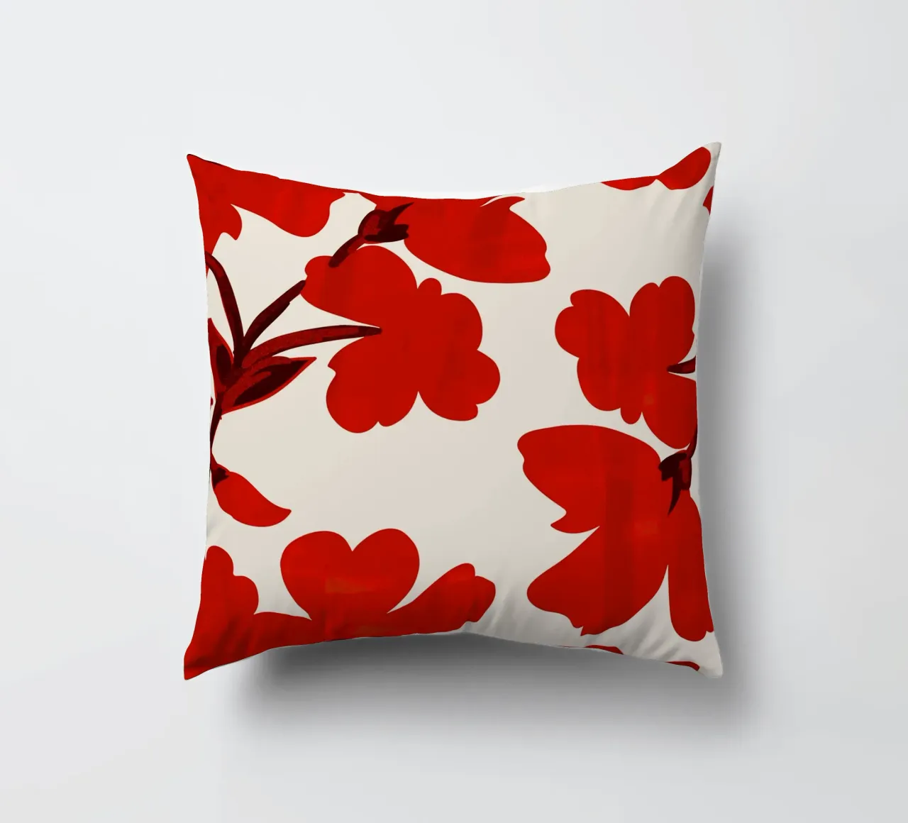 Fiori rossi cuscino da ThingDesign