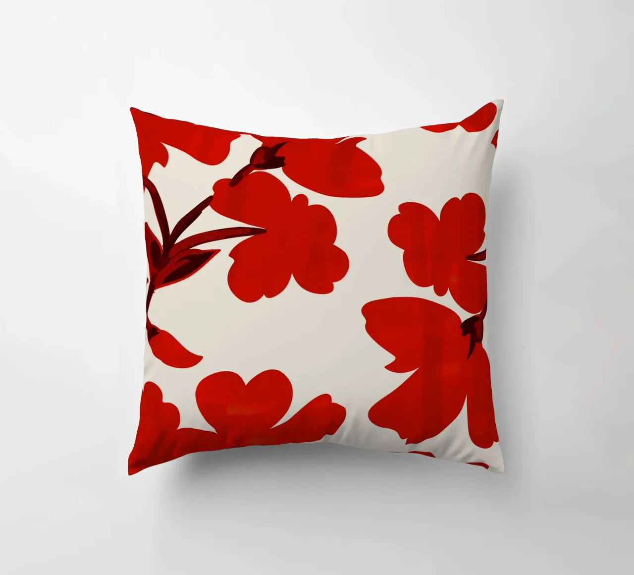 Fiori rossi cuscino da ThingDesign