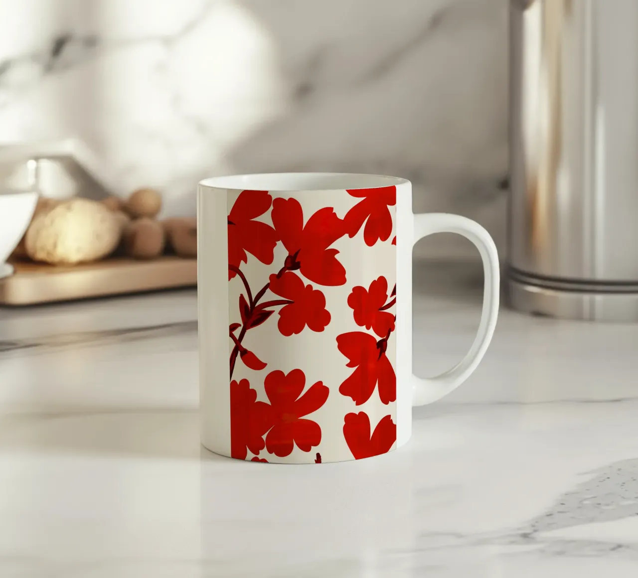 Fiori rossi tazza in ceramica da ThingDesign