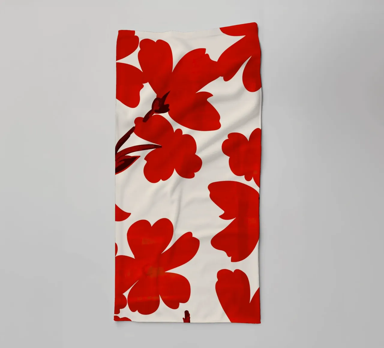 Fiori rossi asciugamano da bagno da ThingDesign