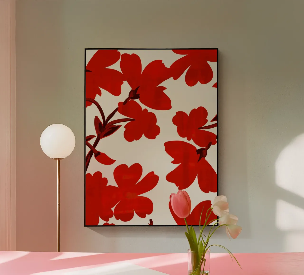 Fiori rossi plexiglass da ThingDesign