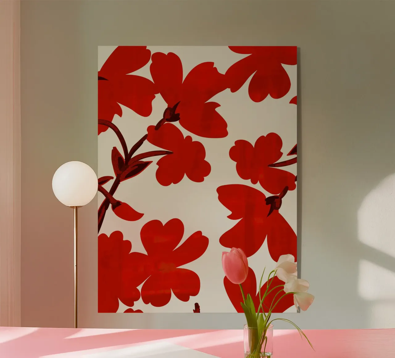 Fiori rossi plexiglass da ThingDesign