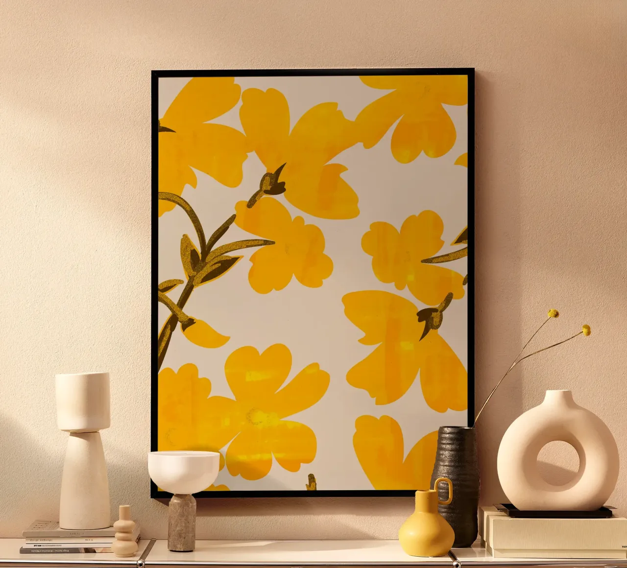 Fiori gialli carta hahnemühle da ThingDesign