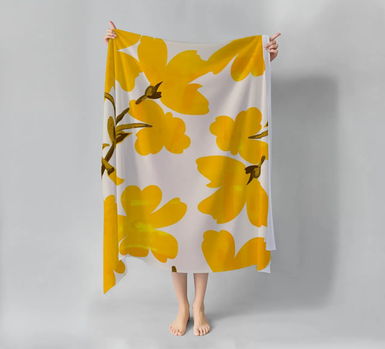 Fiori gialli telo mare da ThingDesign
