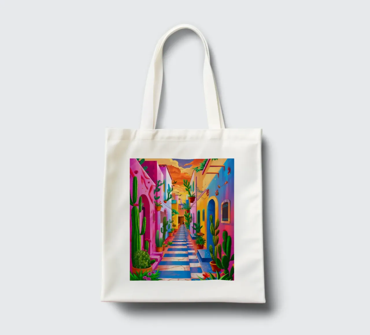 Un vicolo in fiore borsa in juta da Ink Pulse