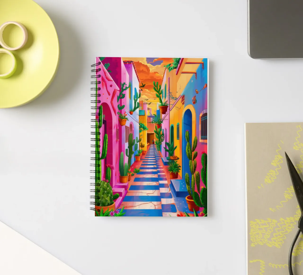 An Alley in Full Bloom spiral notebook by Ink Pulse