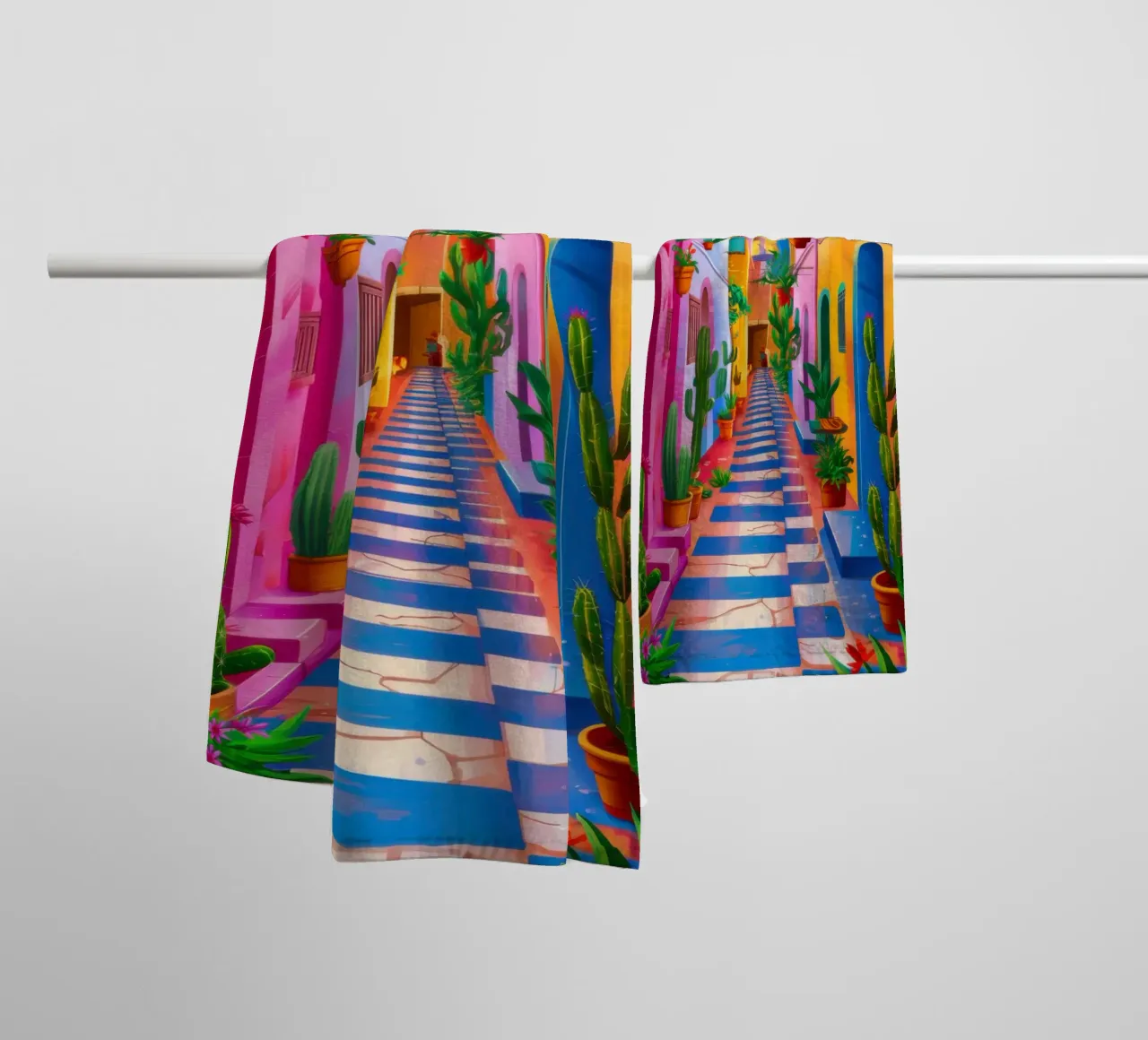 Un vicolo in fiore asciugamano da bagno da Ink Pulse