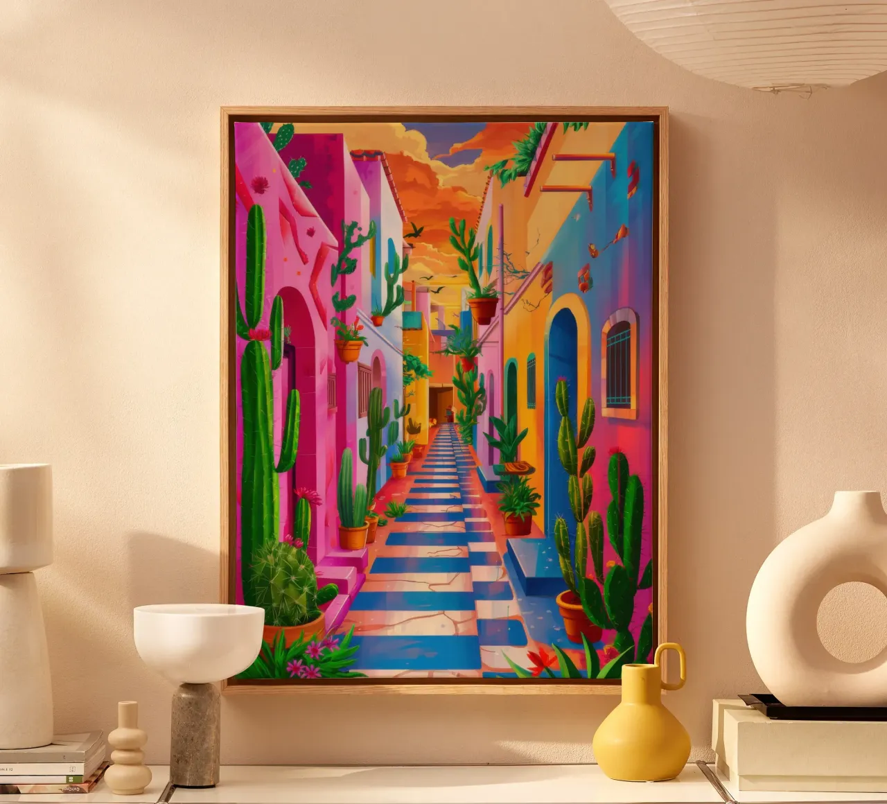 An Alley in Full Bloom canvas by Ink Pulse