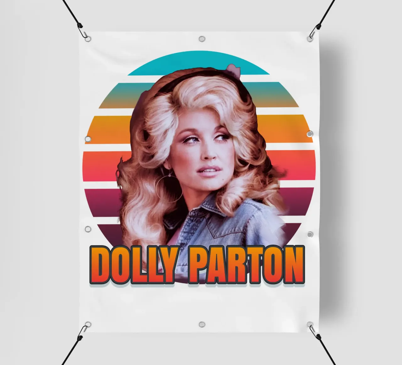 Dolly Parton vintage style telo in pvc da Lembayung art