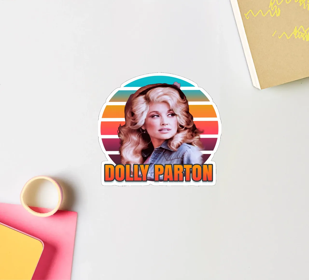 Dolly Parton vintage style sticker by Lembayung art