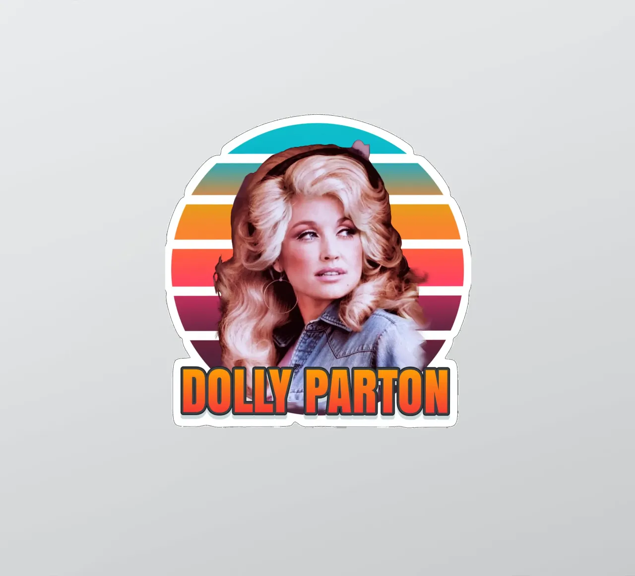 Dolly Parton vintage style sticker by Lembayung art